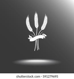 Wheat sign icons, vector illustration. Flat design style