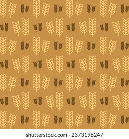 Wheat sign repeating pattern beautiful vector illustration background