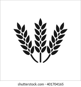 Wheat sign simple icon on white  background