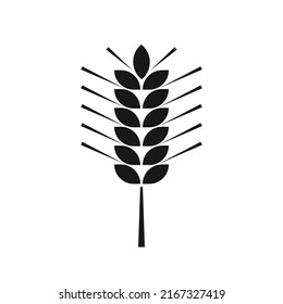 Weizensilhouette-Symbol, flache Vektorgrafik für UI-Grafikdesign.