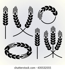 Wheat silhouette illustration vector

