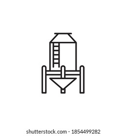 Wheat Silo outline icon style illustration. EPS 10 File