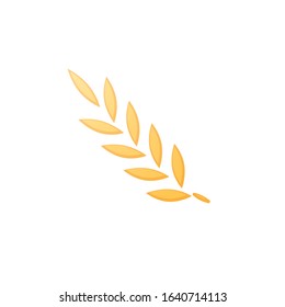 Wheat simple icon. Clipart image isolated on white background