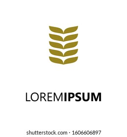 wheat simple modern flat icon logo vector design template