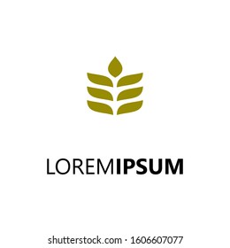 wheat simple modern flat icon logo vector design template