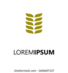 wheat simple modern flat icon logo vector design template