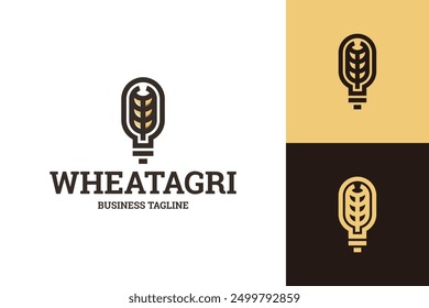 wheat smart vector logo design