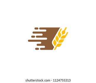 Wheat Speed Icon Logo Design Element
