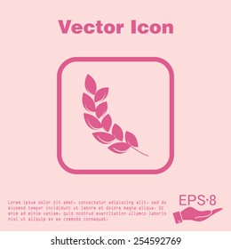 wheat spike ears icon