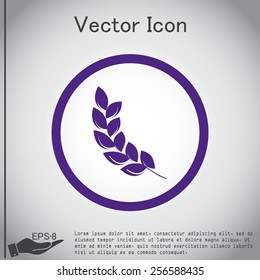 wheat spike ears icon