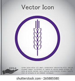 wheat spike ears icon