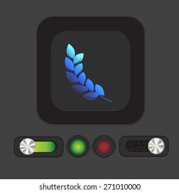 wheat spike ears icon