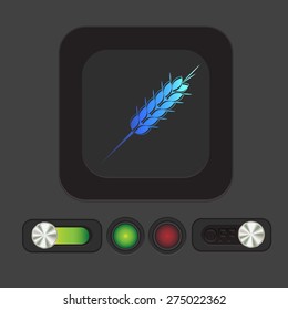 wheat spike ears icon