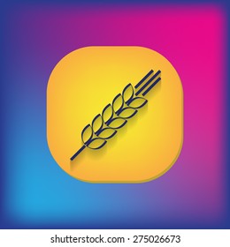wheat spike ears icon