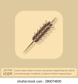 wheat spike ears icon