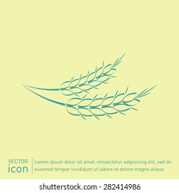wheat spike ears icon