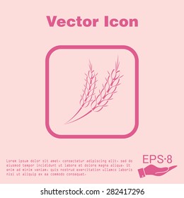 wheat spike ears icon