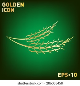 wheat spike ears icon