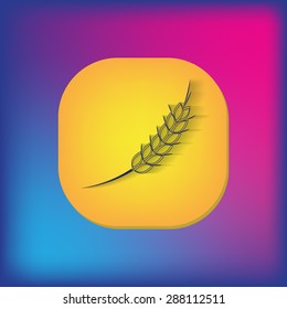 wheat spike ears icon