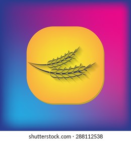 wheat spike ears icon