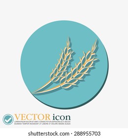 wheat spike ears icon
