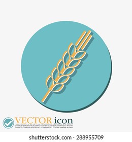 wheat spike ears icon