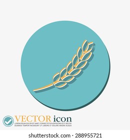 wheat spike ears icon
