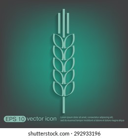 wheat spike ears icon