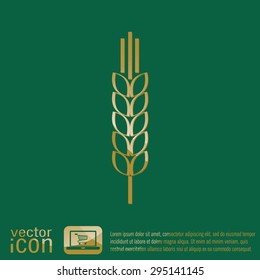 wheat spike ears icon