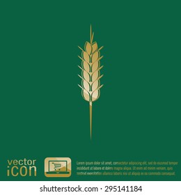 wheat spike ears icon