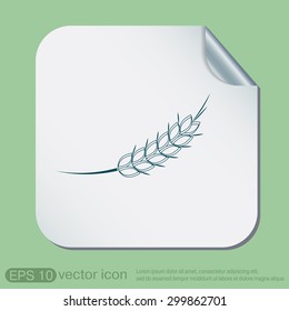 wheat spike ears icon