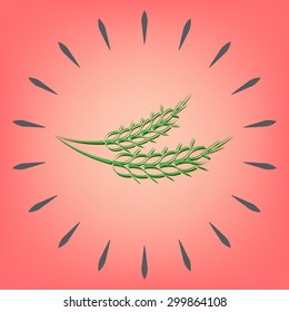 wheat spike ears icon