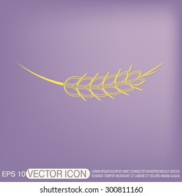 wheat spike ears icon