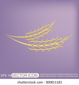 wheat spike ears icon