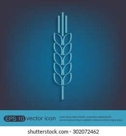 wheat spike ears icon