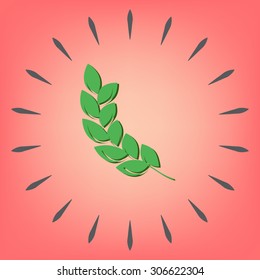 wheat spike ears icon