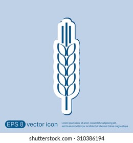 wheat spike ears icon