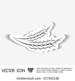wheat spike ears icon