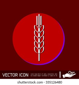 wheat spike ears icon