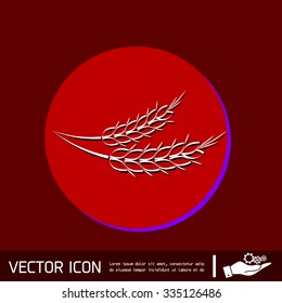 wheat spike ears icon