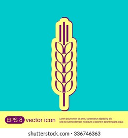 wheat spike ears icon