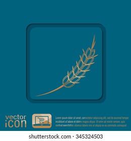 wheat spike ears icon