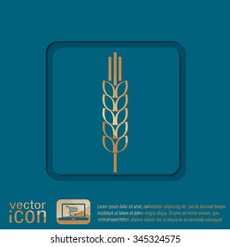 wheat spike ears icon