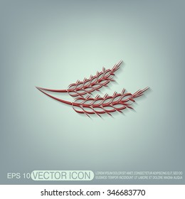 wheat spike ears icon