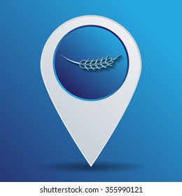 wheat spike ears icon