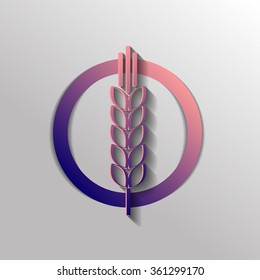 wheat spike ears icon