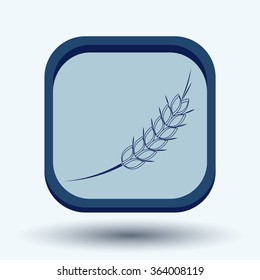 wheat spike ears icon