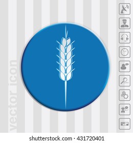 wheat spike ears icon