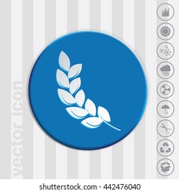 wheat spike ears icon