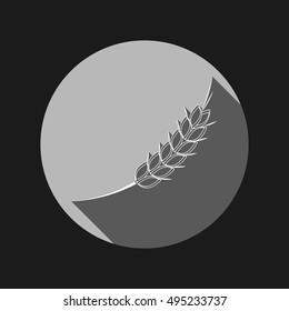wheat spike ears icon